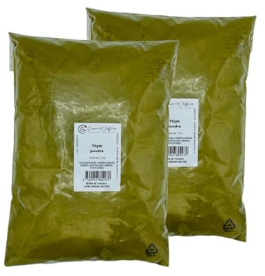 Cheffe.com – Lote de 2 tomillo en polvo – Bolsita de 1 kg