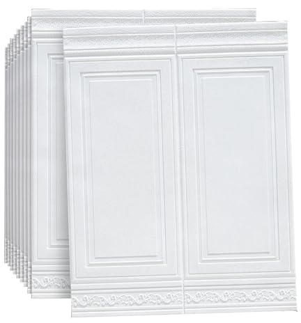 HAILM 10 Stück Wandpaneele Mit Ziegeleffekt Selbstklebende Paneele Wand Aus Schaumstoff Abnehmbare Und wasserdichte 3D-Tapete Tragbarer Wandverkleidung Innen Hintergrund-TV-Dekor - 70 X 90Cm