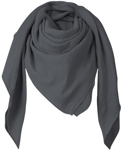 Superora Damen Baumwolle Schals Quadratischer Weiche Schals und Große Winter Warm Wrap Unisex 135 * 135CM