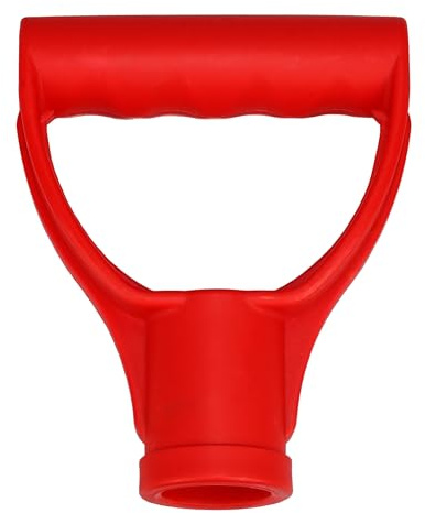 KeyMet D-Griff Kunststoff D-Schiebegriff Spatengriff für Schneeschieber Rot massiv Holzstiel, Aluminiumstiel für 32 mm
