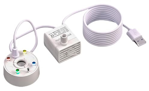 YIUPEDRFG Luces LED para fuente que iluminan la piscina con iluminación subacuática, 4 luces LED, luz impermeable para acuario, cascada