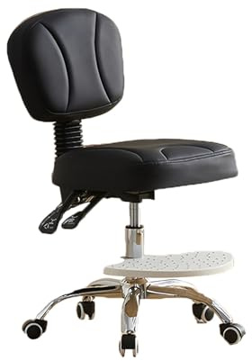 JIFGWBSP Tabouret De Selle, Chaise Pivotante avec Dossier, Chaise De Travail Mobile À 360°, for Bureau/Salon De Beauté/Salon De Coiffure, Charge De 200 Kg(Color3)