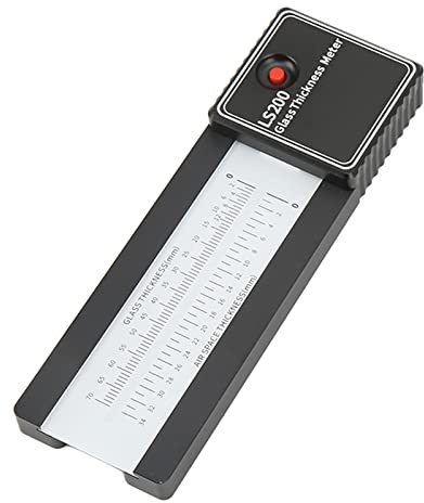 KIMISS Medidor Láser de Espesor de Vidrio: Medidor de Espesor Aislado de Doble Capa con Escala Clara para Mediciones Precisas del de la Capa de Vidrio y Aire