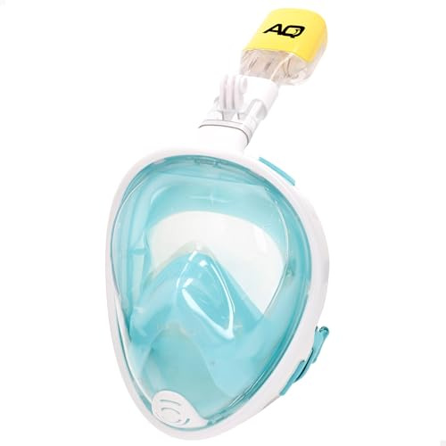 AKTIVE Aqua Sport Máscara Snorkel Infantil 5+ Años, Máscara Facial Completa con Visión 180°, Sistema Antivaho y Antisalpicaduras, Soporte para Cámara de Acción, Sin Látex (64001)