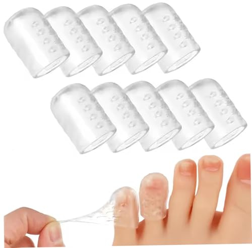 Tåskydd, 10-pack silikon tårskydd, för mjuk gel, andningsbart skydd - transparent