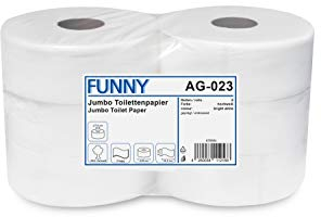 Funny Jumbo - Toilettenpapier 2 lagig hochweiß, Durchmesser circa 28 cm, 1er Pack (1 x 6 Stück)