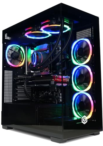 CyberpowerPC Luxe Gaming PC - Intel Core Ultra 7 265KF, Nvidia RTX 5060 Ti 8GB, 32GB RAM, 2TB NVMe SSD, 650W 80+ PSU, Wi-Fi, Liquid Cooling, Windows 11, Amethyst Curve RGB