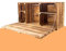 Großer geflammter Hängeschrank mit integrierter Arbeitsplatte 81x41x31cm