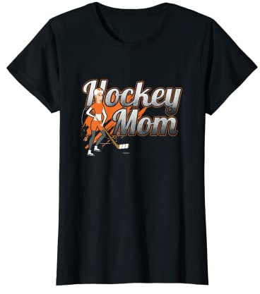 Damen Eishockeyspielerin Mutter Mama Puck Eishockeyhelm Geschenk T-Shirt