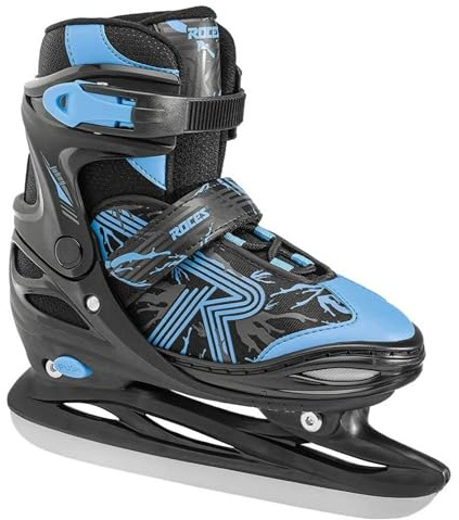 ROCES Jokey Ice 3.0 Boy - Pattini da Ghiaccio Regolabili per Bambini con Scafo in PE - Scarpetta Anatomica Termoisolante, Chiusura a Leva con Lacci - Lama Hockey in Acciaio/Carbonio - Vari Colori