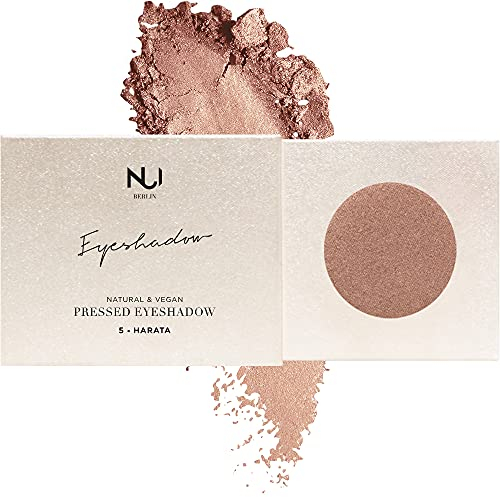 NUI Cosmetics Naturkosmetik vegan natürlich glutenfrei Make Up- Natural Pressed Eyeshadow 05 HARATA, schimmernder Lidschatten im Farbton Bronze