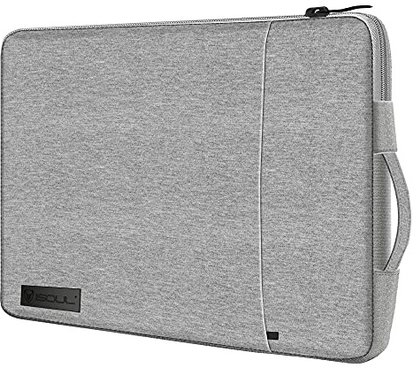 iSOUL Laptop Sleeve Compatible for 13.3-Inch Notebook Tablet iPad Tab, Compatible with 13 MacBook Pro and MacBook Air, Shock Resistant Bag Case with Accessory Pocket, Grey