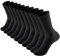 ACCFOD Damen Crew-Socken, dünne Baumwolle, lange Socken, Fußgewölbeunterstützung, lässig, Workout, hohe Socken, 5 Paar, Schwarz, 42-44.5 EU