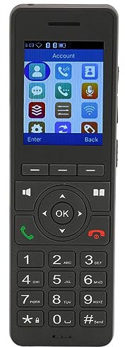 Eulbevoli Telefono WiFi, Telefono Fisso Multifunzione Cordless Spina UE 100-240 V Schermo a Colori da 2,4 Pollici Riduzione Intelligente del Rumore per Hotel