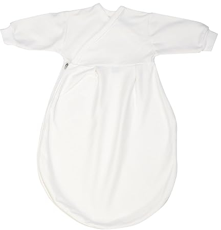 Dein Kinderland Alvi Baby Mäxchen Innensack Schlafsack Baumwolle weiß mit Babylöffel Babyschlafsack Ganzjahresschlafsack Innenschlafsack (92 cm)