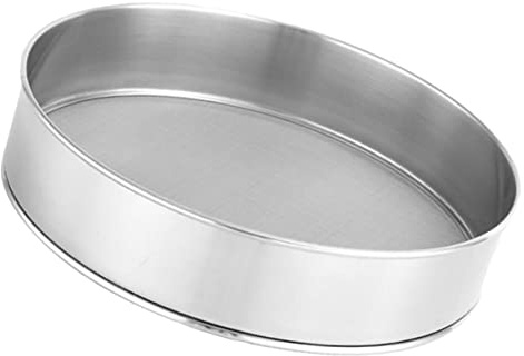 OUNONA Colador Tamizador De Harina De Malla Fina 30 Cm Acero Inoxidable Filtro para Repostería Espolvorear Azúcar Cocina Manual