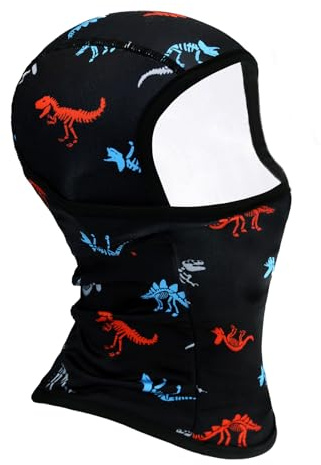 SEYUFN Bebe Cagoule Enfant Bebe Fille Bonnet Enfant Garcon Cagoule Fille Bonnet Hiver Chaud Chapeau Garcon Ski Balaclava Sports (FR/ES, Âge, 2 Ans, 8 Ans, B-Rouge Bleu Dinosaure)