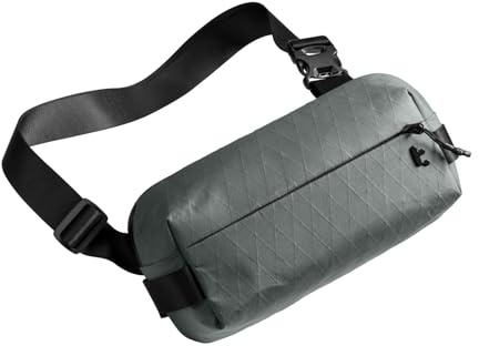 tomtoc X-Pac Sling Bag 2025, Bolso de Hombro y Bandolera para Hombres y Mujeres (3L), Ligero e Impermeable, EDC Crossbody para Nintendo Switch 2 o iPad mini, Ideal para Viaje y Uso Diario, Gris