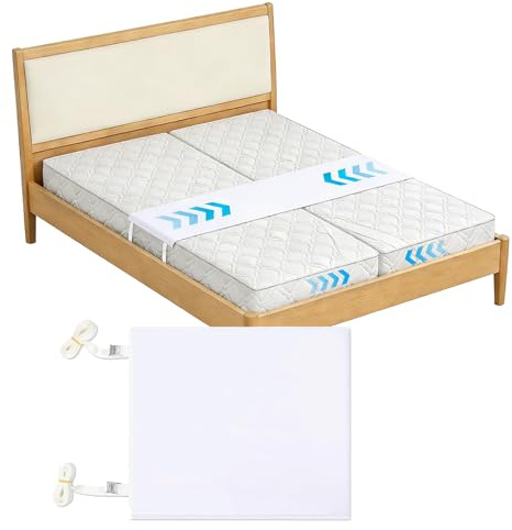 Fascia Unisci Materassi Singoli in Matrimoniale,Kit Unisci Materassi 230 x 50 cm,Bed Bridge Connettore con Cinghie Regolabili,Letto Ponte Fascia e Cinghia per Unire Due Materassi Singoli