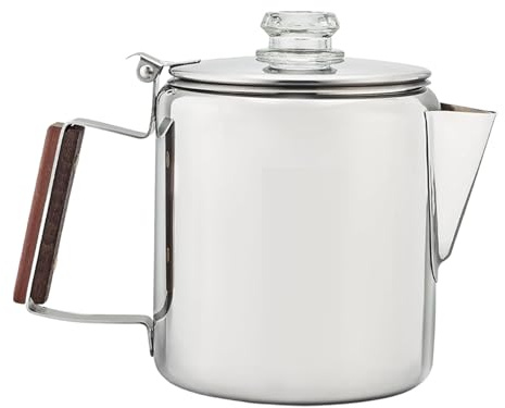 Kaffebryggare perkolator - bärbar campingkaffebryggare, kompakt maskin i rostfritt stål, resebryggningsverktyg | Användbar enhet för familjens vänner, strandsammankomster