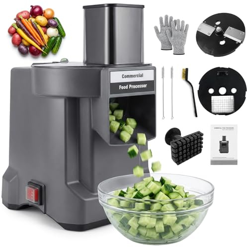 Tagliaverdure e affettaverdure elettrico Tagliaverdure a Cubetti Elettrico Cubettatrice per Verdure Frutta Professionale,affetta verdure elettrico a 2 Lame in Acciaio Inox Frutta e verdura da tagliare