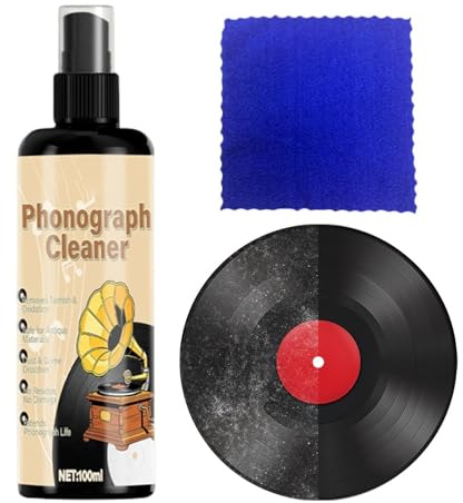Spray Detergente Per Dischi, Per Pulizia Album Da 100 Ml, Liquido Detergente Per Dischi In Vinile Con Formula Delicata, Soluzione Per La Cura Del Disco, Kit Di Manutenzione Audio Con Morb