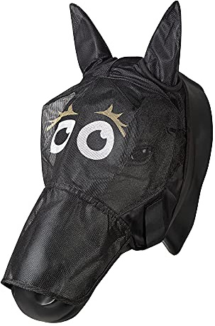 PFIFF 101013 flugmask ansiktsmask med motiv för hästar, flugskydd