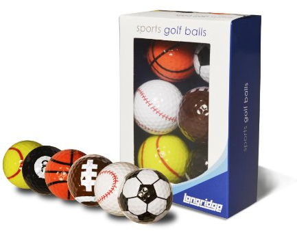 Longridge Neuheit Golfbälle - Multisport (Packung mit 6 Stück)