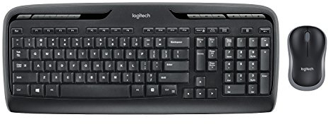 Logitech MK330 Combo Teclado y Ratón Inalámbrico para Windows, 2.4 GHz con Receptor USB, Ratón Inalámbrico Portátil, Teclas Multimedia, PC/Portátil, Disposición QWERTY Español, Negro