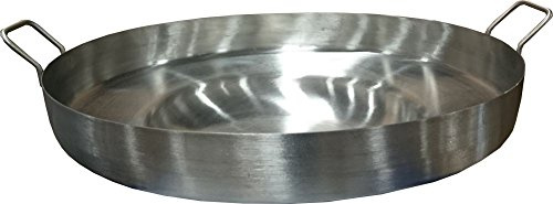 Acero Ware 22 Heavy Duty 5 Deep Regular Concave Stainless Steel Comal for Portable Gas Stove