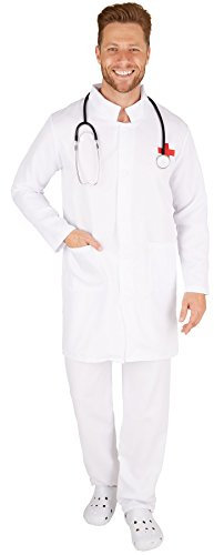 dressforfun Herrenkostüm Doktor | Knielanger Mantel | Strapazierfähige Hose (S | Nr. 301444)