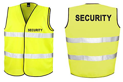 Fashion Graphic Gilet Alta visibilità Security Sicurezza Staff Catarifrangente Giubbotto ISO EN20471 (L/XL)