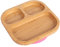 Tiny Dining El bambú Plato de restauración de los niños pequeños con quedarán Donde están succión - segmentado - Rosa