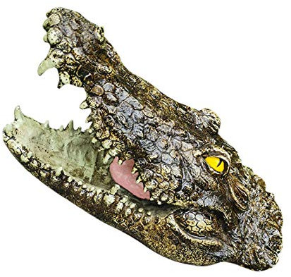 Eventualx Floating Crocodile Head Open Mouth Water Decoy for Garden Pond heron for ponds pond accessories pond ornaments outdoor