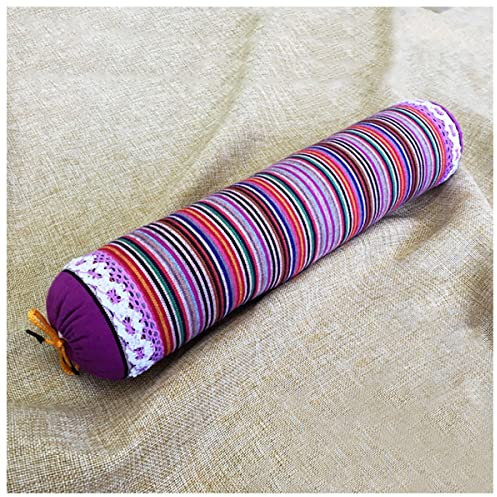 Buchweizenkissen zum Schlafen, Buchweizenkissen Nackenrollenkissen zervikales Lendenwirbelstützkissen rundes therapeutisches Bolsterkissen für Schläfer Wirbelsäule und Rückenschmerzen (Farbe : I)