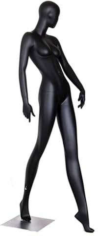 Manichino Manichino Donna Intero Corpo Nero Opaco, Abito Curvy Leggero a Forma di Busto, Manichino Manichino da Vetrina per Cappotti/Vestiti/Pantaloni (Color : Style 3)