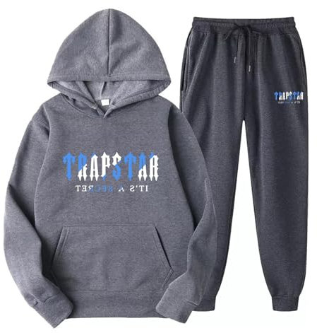 Generisch Trapstar Jogginganzug Herren Tn Baggy Jeans For Corteiz Sp5Der 555 Hoodie Cortez Zipper Y2K Herren Trapstar Jacke Trapstar Hose Psg Anzug Tracksuit Jogginganzüge(C02,3XL)