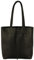 modamoda de - T253 - Ital. Henkeltasche mit Innentasche aus Leder, Farbe:Schwarz