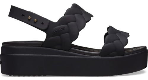 Crocs Herren Brooklyn Woven Upper LW Sandalen, Black/Black, 42/43 EU