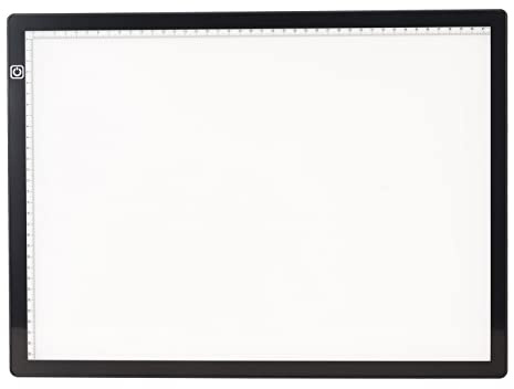 Bloc Lumineux A3, Gradation Continue 12000K LED, Boîte à Lumière de Traçage Alimentée par USB avec Clips pour Croquis, Dessin et Animation