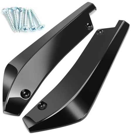 Faldones Laterales Difusor Alerón Lateral para Parachoques Trasero Universal 40 Cm para Dodge para Charger para Challenger RT para SRT para SXT Difusor(Negro)