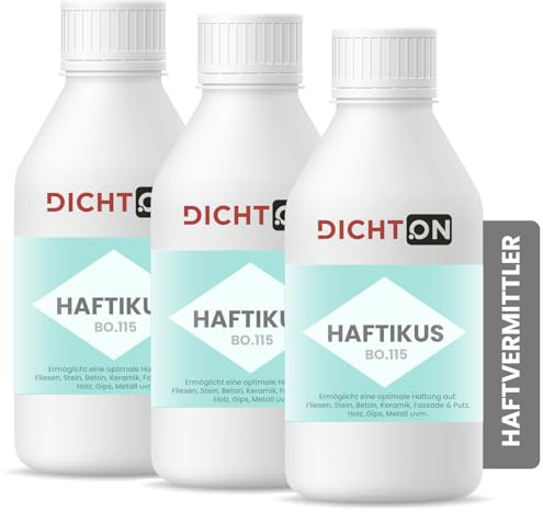 DICHTON Haftvermittler Haftbrücke - flüssigen Zusatz in die Farbe geben und fertig - optimale Haftung auf verschiedenen Untergründen und Anstrichen - spart Zeit & Grundierung BO.115 (3 x 30ml)