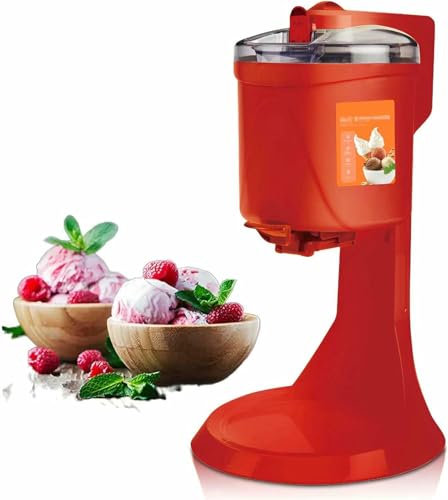 YGHBFRSZ Macchina per Gelato con Compressore A Casa Gelatiera, Macchina Soft Automatica 1L di Grande capacità Frozen Yogurt, Sorbetto, Comprese Le Ricette Contenitore Estraibile,Red