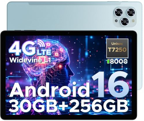 DOOGEE TAB G6 Tablets Android 16, 4G LTE 90Hz Tablet 11 Pollici, 30GB RAM+256GB ROM/TF 2TB, Octa-Core PC con sim, 8000mAh/Gemini AI/Widevine L1/13MP+5MP/OTG/BT5/FACE ID/Doppi altoparlanti/3.5mm Jack