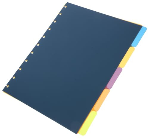 Cabilock 5 feuilles Intercalaires Plastiques pour Classeur Disque Onglets Colorés Amovibles Séparateurs Durables PP Mat Adaptés pour Organiseurs et Cahiers à Spirale