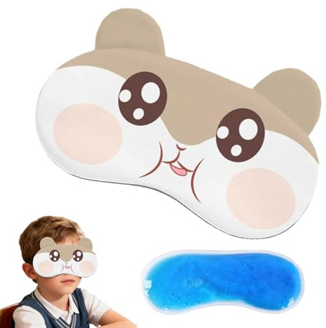 Mascarillas para los ojos – Máscara de noche antiluz con bolsillo de gel refrescante – Máscara para los ojos de sueño – Para uso doméstico viaje avión siesta relajación