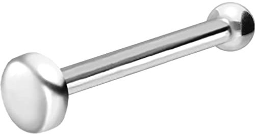 PIERCINGLINE Chirurgenstahl Nasenpiercing Platte Piercing Nase Stecker Silberfarben