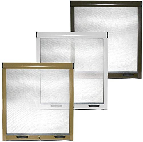 ZANZARIERA A RULLO AVVOLGIBILE RIDUCIBILE CON FRIZIONE FINESTRA KIT ZANZARIERE (100X160 MARRONE)