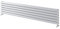 Go Bathrooms Horizontal Radiator 350 x 1500 White Oval Double Column Panel Central Heating Radiator Bathroom Radiator White Horizontal Kitchen Radiator