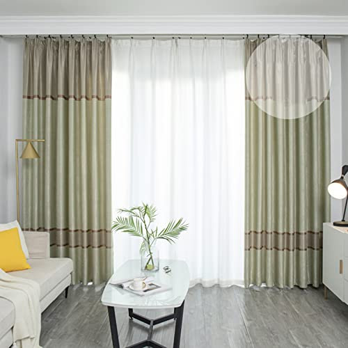 MFFIRE 1 Panneaux Rideaux Oeillets, Occultant Thermique Isolan Rideaux Rayures Isolation Rayon UV Rideaux Anti Froid Anti Bruit Rideaux pour Moderne Salon Et Chambre,2,W2.0 x H2.7m